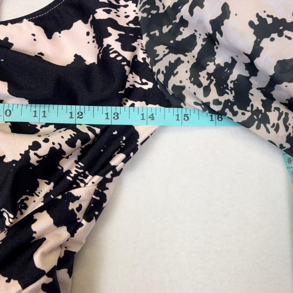PatBO x Alessandra Ambrosio Zebra Print Cutout Maxi Dress M Quiet Luxury Boho - Picture 7 of 10